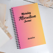 Personalisiertes Gradient Morning Affirmations Jou Notizblock