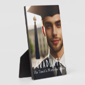 Personalisiertes Graduate Foto Glass Abschluss Ges Fotoplatte (Seite)