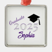 Personalisiertes Graduate Ornament Lila (Vorne)