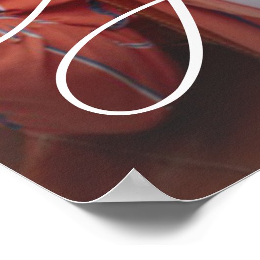 Personalisiertes Graduate Script-Foto Poster (Ecke)