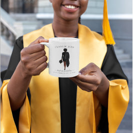Personalisiertes Graduate Watercolor Girl Kaffeetasse