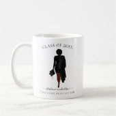Personalisiertes Graduate Watercolor Girl Kaffeetasse (Links)