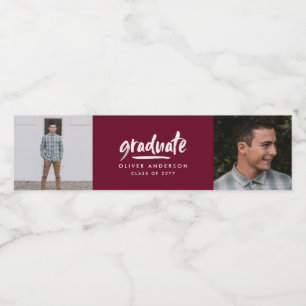 Personalisiertes Graduierten-Multi-Foto individuel Wasserflaschenetikett