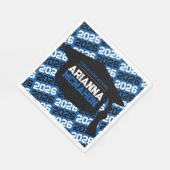 Personalisiertes Graduierungspapier für Blau und S Serviette (Ecke)