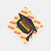 Personalisiertes Graduierungspapier mit roter und Serviette (Ecke)