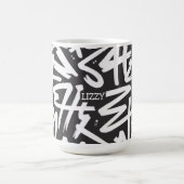 Personalisiertes Graffiti-Namen-Muster — Benutzerd Kaffeetasse (Mittel)