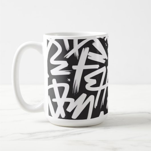 Personalisiertes Graffiti-Namen-Muster — Benutzerd Kaffeetasse (Links)