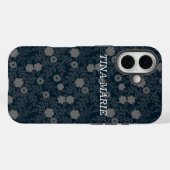 Personalisiertes Grafikdesign für Schwarz und Grau Case-Mate iPhone Hülle (Rückseite (Horizontal))