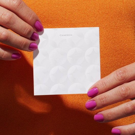 Personalisiertes Grafikdesign mit weißen Schatten Post-it Klebezettel