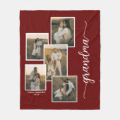 Personalisiertes Grandkind 5 FotoCollage Fleecedecke (Vorderseite)