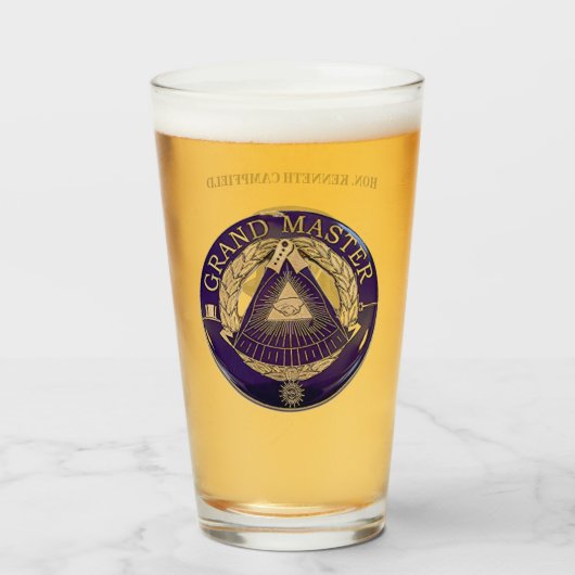 Personalisiertes Grandmeisterglas Glas (Vorne (Gefüllt))