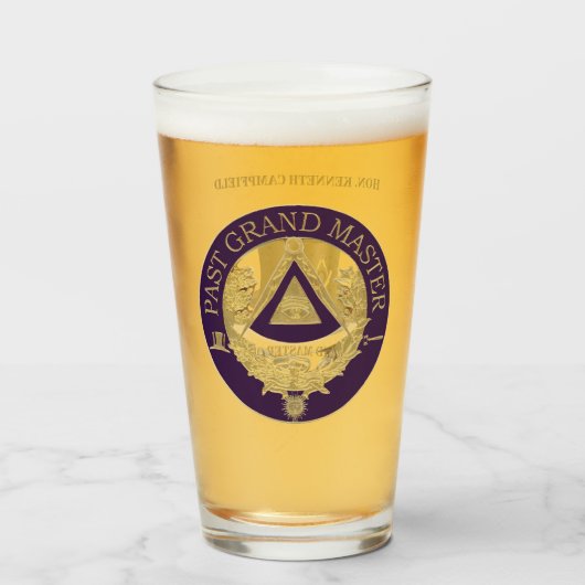 Personalisiertes Grandmeisterglas Glas (Vorne (Gefüllt))