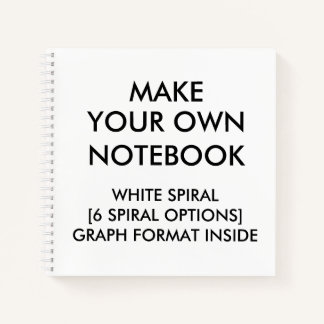 Personalisiertes GRAPH-Notebook, White Spiral Notizblock
