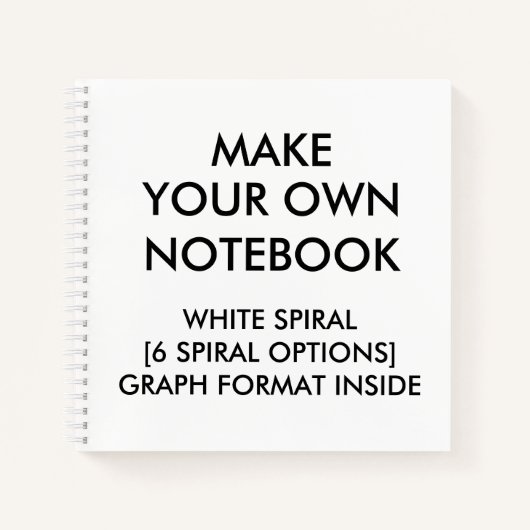 Personalisiertes GRAPH-Notebook, White Spiral Notizblock (Vorderseite)