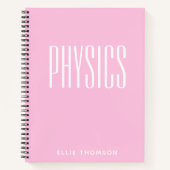 Personalisiertes Graph Paper einfach rosa Notizblock (Vorderseite)