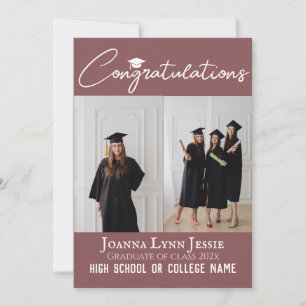 Personalisiertes Gratulationsskript Graduate Foto Karte