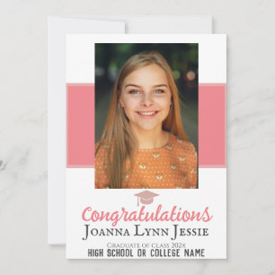 Personalisiertes Gratulationsskript Graduate Foto Karte