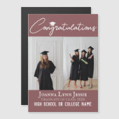 Personalisiertes Gratulationsskript Graduate Foto Magnetkarte (Vorne/Hinten)