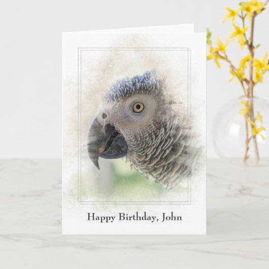 personalisiertes Grau Karte (Gelbe Blume)