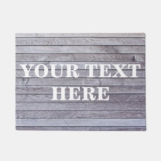 Personalisiertes graues Bambusholz Fußmatte (Vorderseite)