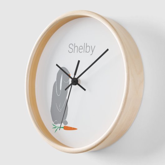 Personalisiertes graues Kinderzimmer 10" Runduhr Uhr (Winkel)