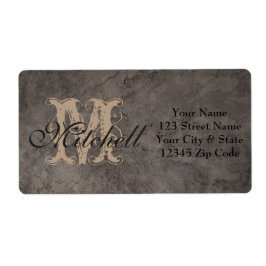 Personalisiertes graues Leder Versandadressen