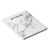 Personalisiertes graues Marmor Notepad Notizblock (angewinkelt)