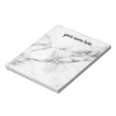 Personalisiertes graues Marmor Notepad Notizblock (Rotiert)