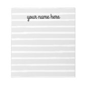 Personalisiertes graues Notepad Notizblock (Vorderseite)