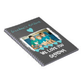 Personalisiertes graues Oma-Foto Notizblock (Rechte Seite)