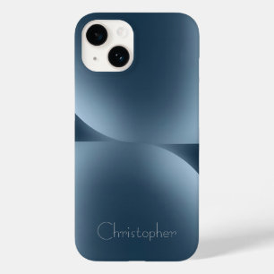 Personalisiertes graues Radial Texture iPhone 15 Case-Mate iPhone 14 Hülle