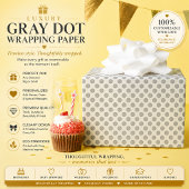 Personalisiertes graues Tupfen-Wrap-Papier Geschenkpapier