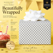 Personalisiertes graues Tupfen-Wrap-Papier Geschenkpapier