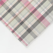 Personalisiertes graues u. rosa kariertes fleecedecke (Ecke)