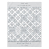 Personalisiertes, graues und weißes Fliesenmuster Tischdecke (Vorderseite)