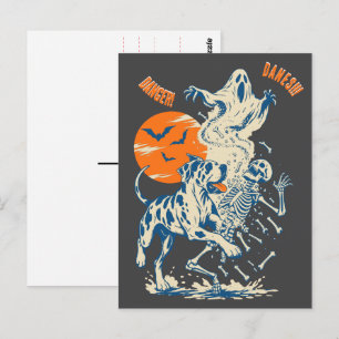 Personalisiertes Great Dane Gefahr Halloween Postkarte