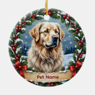 Personalisiertes Great Pyrenees Weihnachten Keramik Ornament