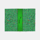 Personalisiertes Green Field Hockey-Muster Fleecedecke (Vorderseite (Horizontal))