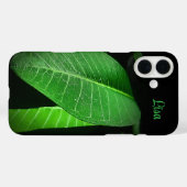 Personalisiertes Green Leaf Apple iPhone Case (Rückseite (Horizontal))