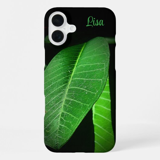Personalisiertes Green Leaf Apple iPhone Case Hülle (Rückseite)