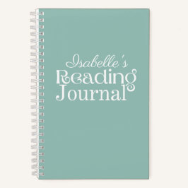 Personalisiertes "Green Reading Journal" Notizblock