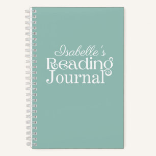 Personalisiertes "Green Reading Journal" Notizblock