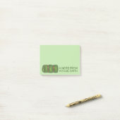 Personalisiertes Green Sleeping Bag Roll Camp Post-it Klebezettel (Auf Schreibtisch)