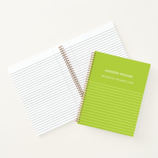 Personalisiertes Green Spiral Notebook Notizblock (Innenseite)