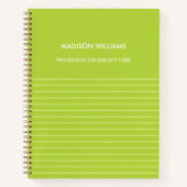 Personalisiertes Green Spiral Notebook Notizblock (Vorderseite)