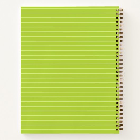 Personalisiertes Green Spiral Notebook Notizblock (Rückseite)