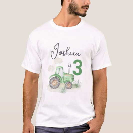 Personalisiertes Green Tractor Thema Männer T - Sh T-Shirt (Vorderseite)