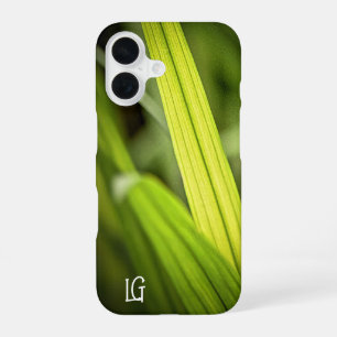 Personalisiertes Green Tropical Grass Apple Phone iPhone 16 Hülle