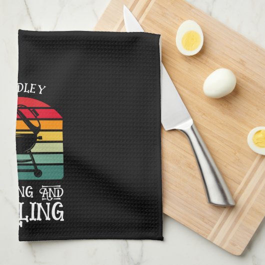 Personalisiertes Grillen und Abkühlen Geschirrtuch (Viertel Falte)