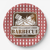 Personalisiertes Grillfest Pappteller (Vorderseite)